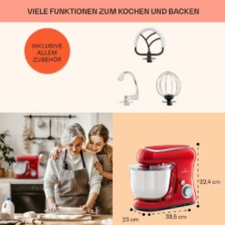 Bella Pico 2G Küchenmaschine 1300W 1,7PS 6 Stufen 5 Liter -Haushaltsgeräte Förderung 10033801 de 0005 usp