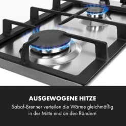 Ignito Domino Gaskochfeld 2-flammig Sabaf-Brenner Edelstahl Silber -Haushaltsgeräte Förderung 10034108 de 0003 logo