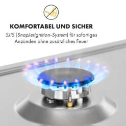 Ignito Domino Gaskochfeld 2-flammig Sabaf-Brenner Edelstahl Silber -Haushaltsgeräte Förderung 10034108 de 0005 logo