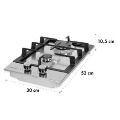 Ignito Domino Gaskochfeld 2-flammig Sabaf-Brenner Edelstahl Silber -Haushaltsgeräte Förderung 10034108 yy 0009 logo