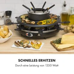 Fonduelette Raclette Und Fondue 1350W 1 Liter 38 Cm Ø Für 8 Personen -Haushaltsgeräte Förderung 10034138 de 0005 logo