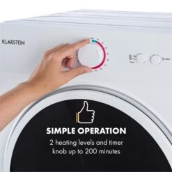 Jet Set Mini-Wäschetrockner Ablufttrockner 1020W EEK C 3kg 50cm Weiß -Haushaltsgeräte Förderung 10034158 yy 0004 logo Klarstein Jet Set Waeschetrockner weiss