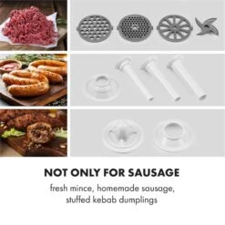 Kraftprotz Elektrischer Fleischwolf 700 W Kupfermotor Edelstahl -Haushaltsgeräte Förderung 10034215 yy 0003 logo Klarstein Kraftprotz elektrischer Fleischwolf weiss