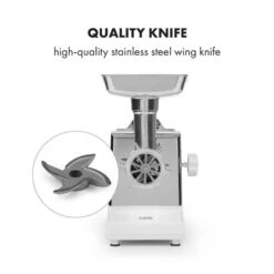 Kraftprotz Elektrischer Fleischwolf 700 W Kupfermotor Edelstahl -Haushaltsgeräte Förderung 10034215 yy 0004 logo Klarstein Kraftprotz elektrischer Fleischwolf weiss