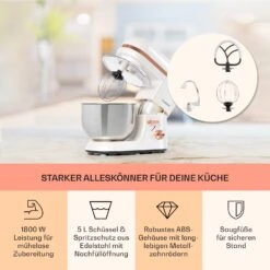 Bella Elegance Küchenmaschine 2000W/2,7PS/5,2 Ltr Edelstahl BPA-frei -Haushaltsgeräte Förderung 10034365 de 0003 usp
