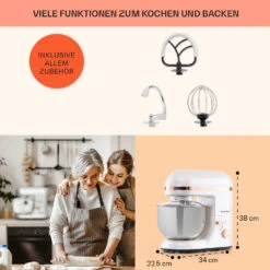 Bella Elegance Küchenmaschine 2000W/2,7PS/5,2 Ltr Edelstahl BPA-frei -Haushaltsgeräte Förderung 10034365 de 0005 usp