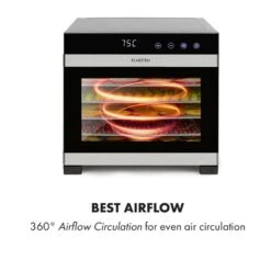 Flavour Dry Dörrautomat Temperatur: 35 - 75 °C Digitaler Thermostat -Haushaltsgeräte Förderung 10034423 yy 0004 logo Klarstein Flavour Dry Doerrautomat schwarz