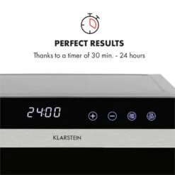 Flavour Dry Dörrautomat Temperatur: 35 - 75 °C Digitaler Thermostat -Haushaltsgeräte Förderung 10034423 yy 0006 logo Klarstein Flavour Dry Doerrautomat schwarz