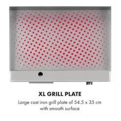 Grillmeile 3000G Elektrogrill 3000W Grillplatte 54,5x35cm Glatt -Haushaltsgeräte Förderung 10034447 yy 0004 logo Klarstein Grillmeile 3000G Pro Elektrogrill glatt