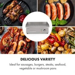 Grillmeile 3000R Elektrogrill 3000W Platte 54,5x35cm Geriffelt -Haushaltsgeräte Förderung 10034449 yy 0005 logo Klarstein Grillmeile 3000R Pro Grill geriffelt