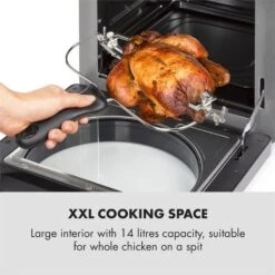 AeroVital Easy Touch Heißluftfritteuse 1700W 14l Timer 16 Programme Metallic / Schwarz -Haushaltsgeräte Förderung 10034451 yy 0004 logo Klarstein AeroVital easy touch Heissluftfritteuse