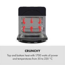 AeroVital Easy Touch Heißluftfritteuse 1700W 14l Timer 16 Programme Schwarz -Haushaltsgeräte Förderung 10034452 yy 0003 logo Klarstein AeroVital easy touch Fritteuse schwarz