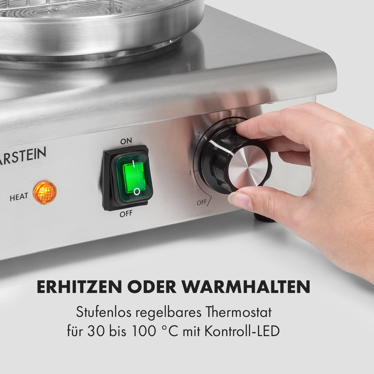 Wurstfabrik Pro 550 Hot Dog Maker 550W 2 Spieße 5L 30-100°C Edelstahl 5 Wurstfabrik Pro 550 Hot Dog Maker 550W 2 Spieße 5L 30-100°C Edelstahl - Image 3