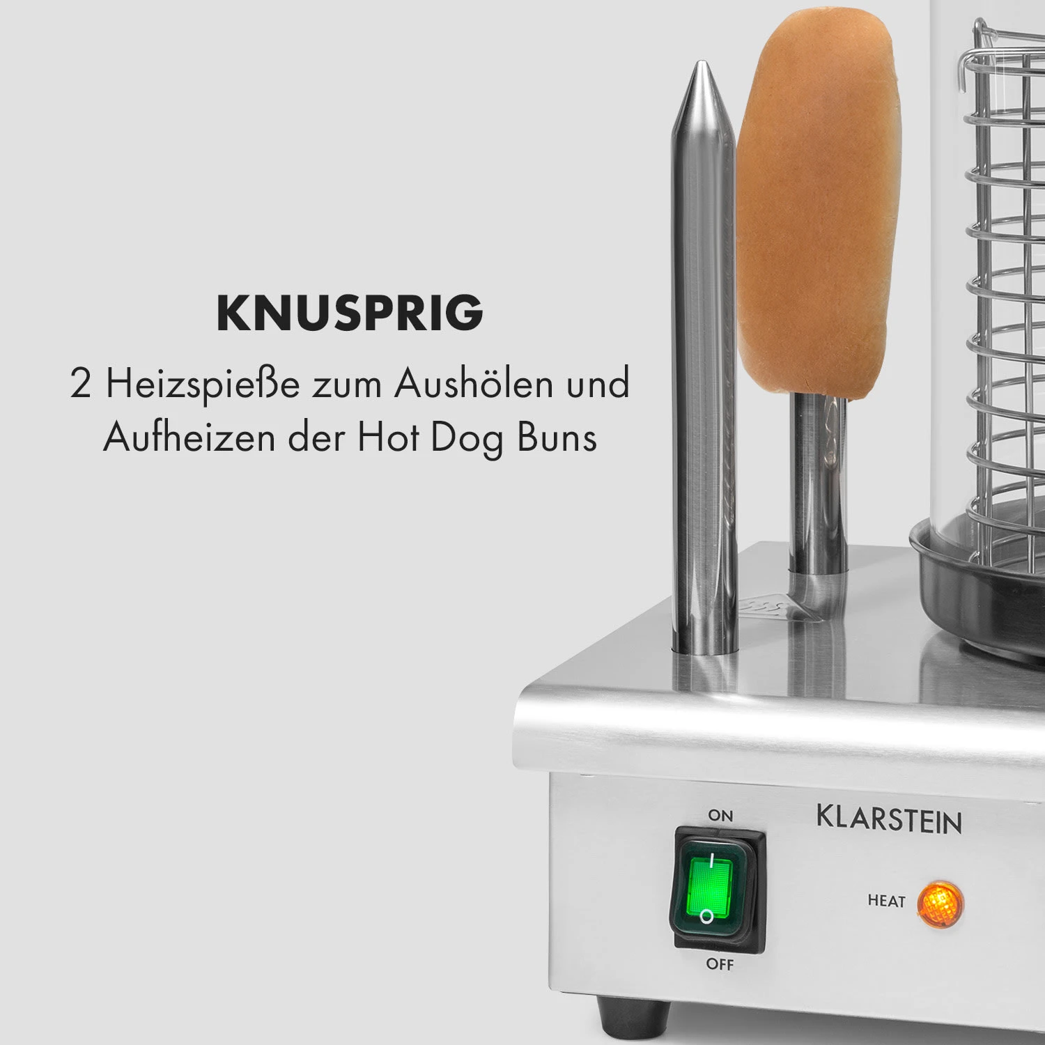 Wurstfabrik Pro 550 Hot Dog Maker 550W 2 Spieße 5L 30-100°C Edelstahl 7 Wurstfabrik Pro 550 Hot Dog Maker 550W 2 Spieße 5L 30-100°C Edelstahl - Image 5