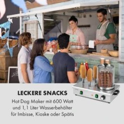 Wurstfabrik 600 Hot Dog Maker 600W 3 Spieße 5L 30-100°C Glas Edelstahl -Haushaltsgeräte Förderung 10034454 de 0002 logo