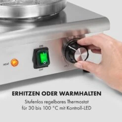 Wurstfabrik 600 Hot Dog Maker 600W 3 Spieße 5L 30-100°C Glas Edelstahl -Haushaltsgeräte Förderung 10034454 de 0003 logo