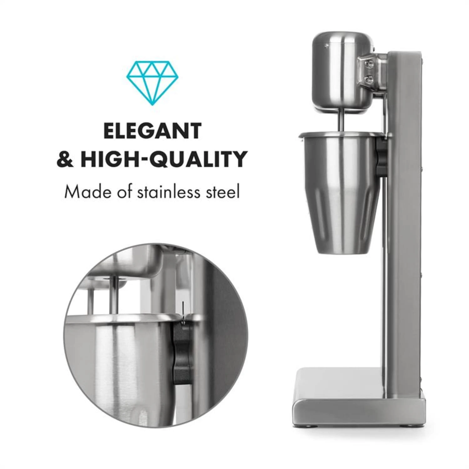 Kraftpaket II Doppel-Milchshake-Mixer Proteinshake 160W Edelstahl - Image 6