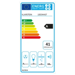 Lumiera Dunstabzugshaube LED 70 Cm EEK A 750 M3/h 3 Stufen Weiß -Haushaltsgeräte Förderung 10034467 energy label