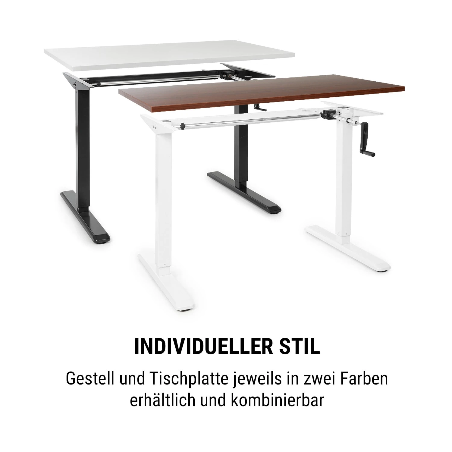 Multidesk Höhenverstellbarer Schreibtisch Manuell 73-123 Cm Höhe 10 Multidesk Höhenverstellbarer Schreibtisch Manuell 73-123 Cm Höhe - Image 8