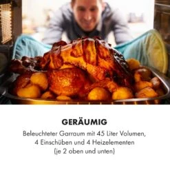 Masterchef 45 Mini-Backofen 45l 2000W 100-230 °C Timer Silber 14 Masterchef 45 Mini-Backofen 45l 2000W 100-230 °C Timer Silber -Haushaltsgeräte Förderung 10034497 de 0004 logo