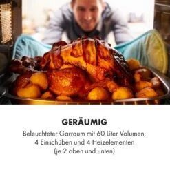 Masterchef 60 Mini-Backofen 60l 2000W 100-230 °C Timer Silber -Haushaltsgeräte Förderung 10034499 de 0004 logo