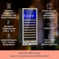 Vinovilla Grande 127 Built-in Uno Weinkühlschrank 320 Ltr 127 Fl. LED -Haushaltsgeräte Förderung 10034524 DE 0002 usp
