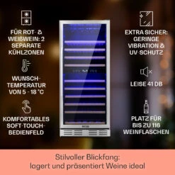 Vinovilla Grande 116 Built-in Duo Weinkühlschrank 310 Ltr 116 Fl. LED 10 Vinovilla Grande 116 Built-in Duo Weinkühlschrank 310 Ltr 116 Fl. LED -Haushaltsgeräte Förderung 10034525 DE 0002 usp