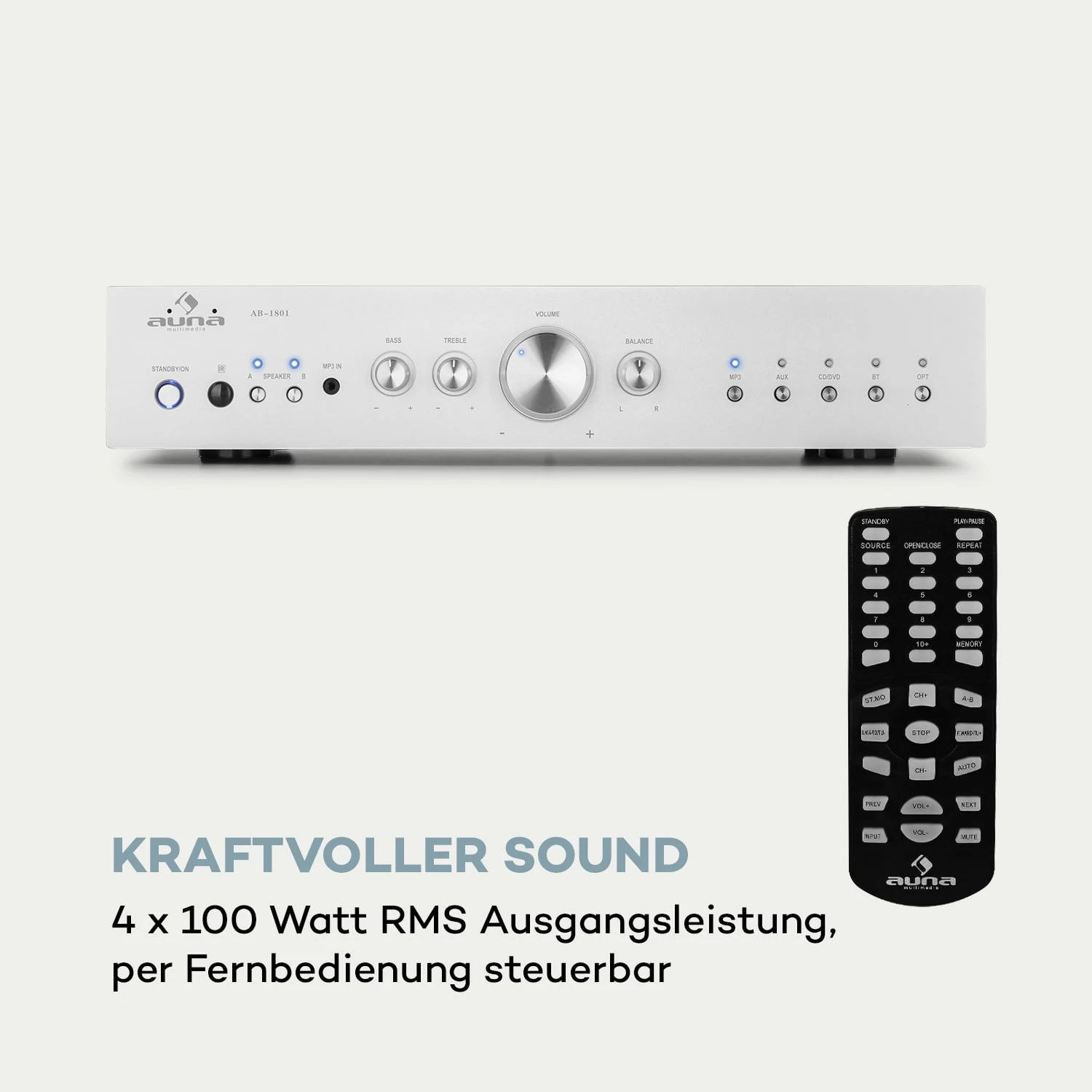 AV2-CD608BT HiFi-Stereo-Verstärker 4x100W RMS BT Dig-Opt-In 5 AV2-CD608BT HiFi-Stereo-Verstärker 4x100W RMS BT Dig-Opt-In - Image 3