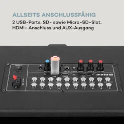 KTV Karaoke-System 15,4" Touch 2UHF-Mic WiFi BT USB SD HDMI Trolley -Haushaltsgeräte Förderung 10034612 de 0007 logo