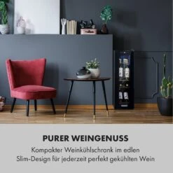 Shiraz 12 Slim Uno Weinkühlschrank 32l/12Fl.Touch 85 W 5-18 °C LED -Haushaltsgeräte Förderung 10034625 de 0002 logo