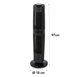 Twister Turmventilator 45 W | 343 M³/h Oszillation Touch Fernbedienung 18 Twister Turmventilator 45 W | 343 M³/h Oszillation Touch Fernbedienung -Haushaltsgeräte Förderung 10034669 yy 0008 logo Klarstein Twister Turmventilator schwarz reedit