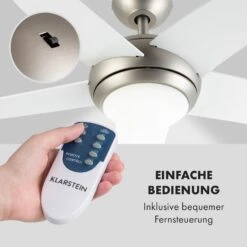 Bolero 2-in-1-Deckenventilator 134cm Leuchte 55W Fernbedienung Weiß 12 Bolero 2-in-1-Deckenventilator 134cm Leuchte 55W Fernbedienung Weiß -Haushaltsgeräte Förderung 10034683 de 0003 logo
