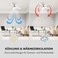Bolero 2-in-1-Deckenventilator 134cm Leuchte 55W Fernbedienung Weiß 13 Bolero 2-in-1-Deckenventilator 134cm Leuchte 55W Fernbedienung Weiß -Haushaltsgeräte Förderung 10034683 de 0004 logo