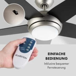 Bolero 2-in-1-Deckenventilator 134cm Leuchte 55W Fernbedienung Schwarz -Haushaltsgeräte Förderung 10034684 de 0003 logo