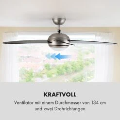 Bolero 2-in-1-Deckenventilator 134cm Leuchte 55W Fernbedienung Schwarz -Haushaltsgeräte Förderung 10034684 de 0005 logo