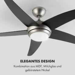 Bolero 2-in-1-Deckenventilator 134cm Leuchte 55W Fernbedienung Schwarz -Haushaltsgeräte Förderung 10034684 de 0006 logo