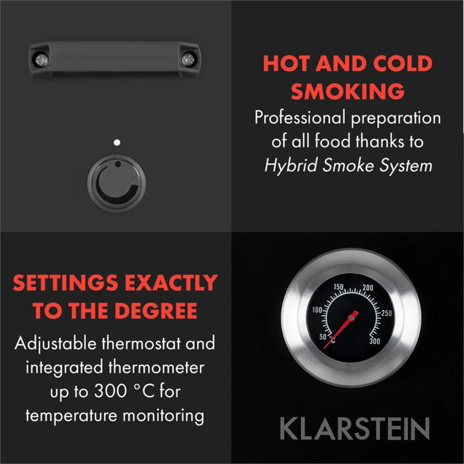 Flintstone Räucherofen 1600W Thermometer Edelstahl Elektrisch 5 Flintstone Räucherofen 1600W Thermometer Edelstahl Elektrisch - Image 3