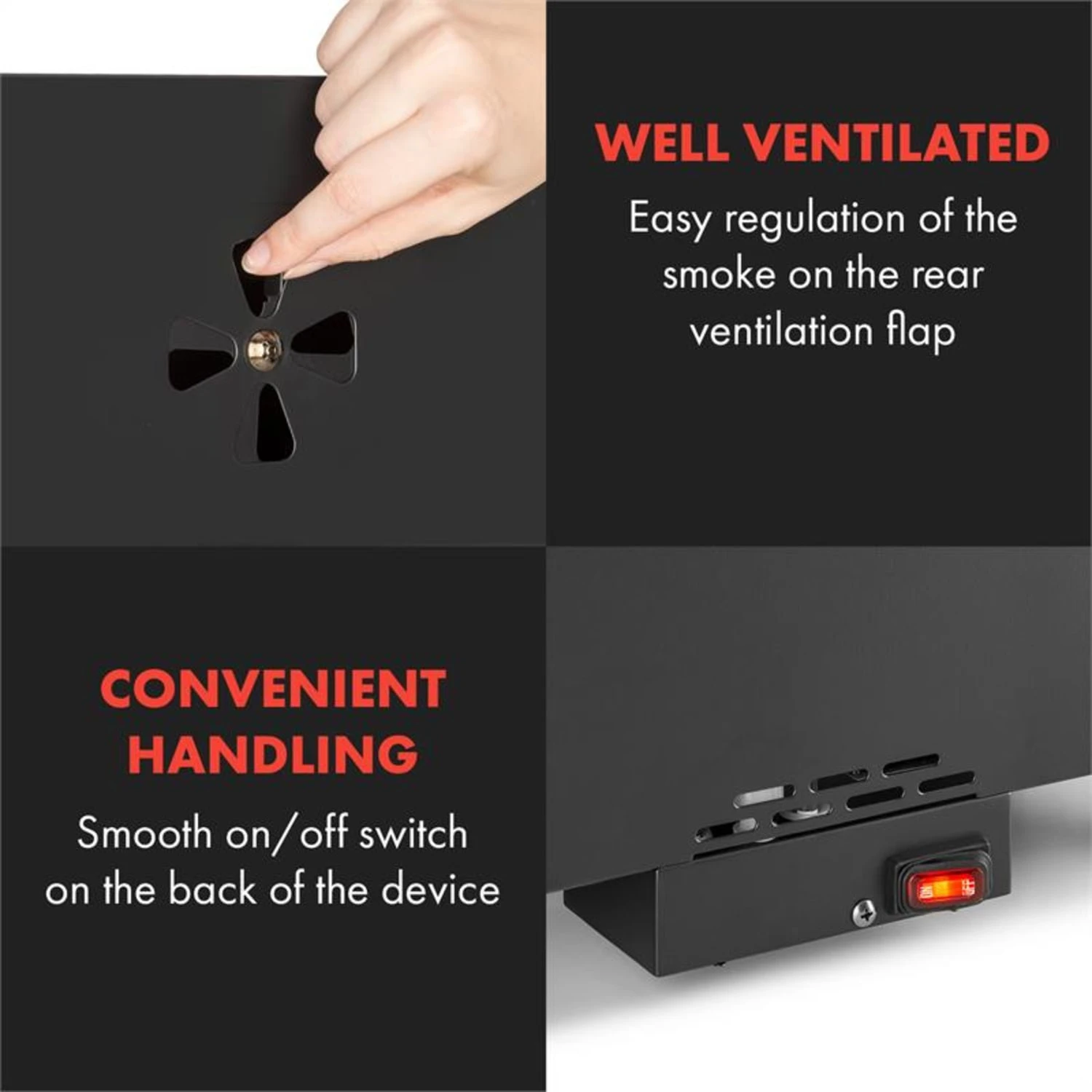 Flintstone Räucherofen 1600W Thermometer Edelstahl Elektrisch 11 Flintstone Räucherofen 1600W Thermometer Edelstahl Elektrisch - Image 9