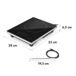 Cook N Roll Induktionskochfeld 2000W Timer 10 Stufen Bratenthermometer -Haushaltsgeräte Förderung 10034708 yy 0009 logo Klarstein Cook n Roll Induktionskochfeld schwarz