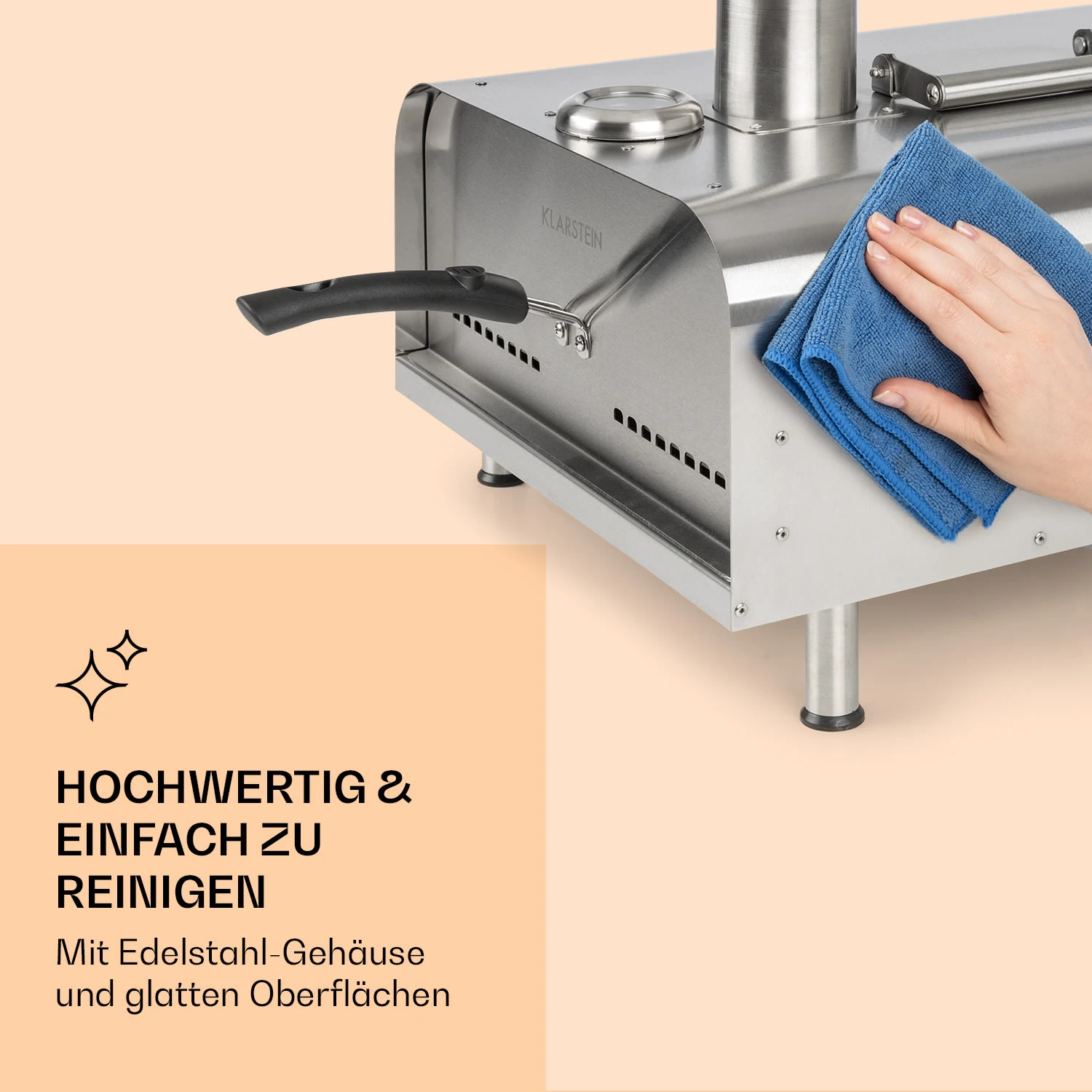 Diavolo Pizza-Pelletofen Inkl. Pizzastein Thermometer Edelstahl 7 Diavolo Pizza-Pelletofen Inkl. Pizzastein Thermometer Edelstahl - Image 5