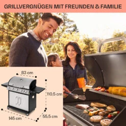 Tomahawk Gasgrill 5x3,6 KW + 2,7 KW Brenner 80x43,5 Cm Grill Edelstahl -Haushaltsgeräte Förderung 10034712 de 0006 usp