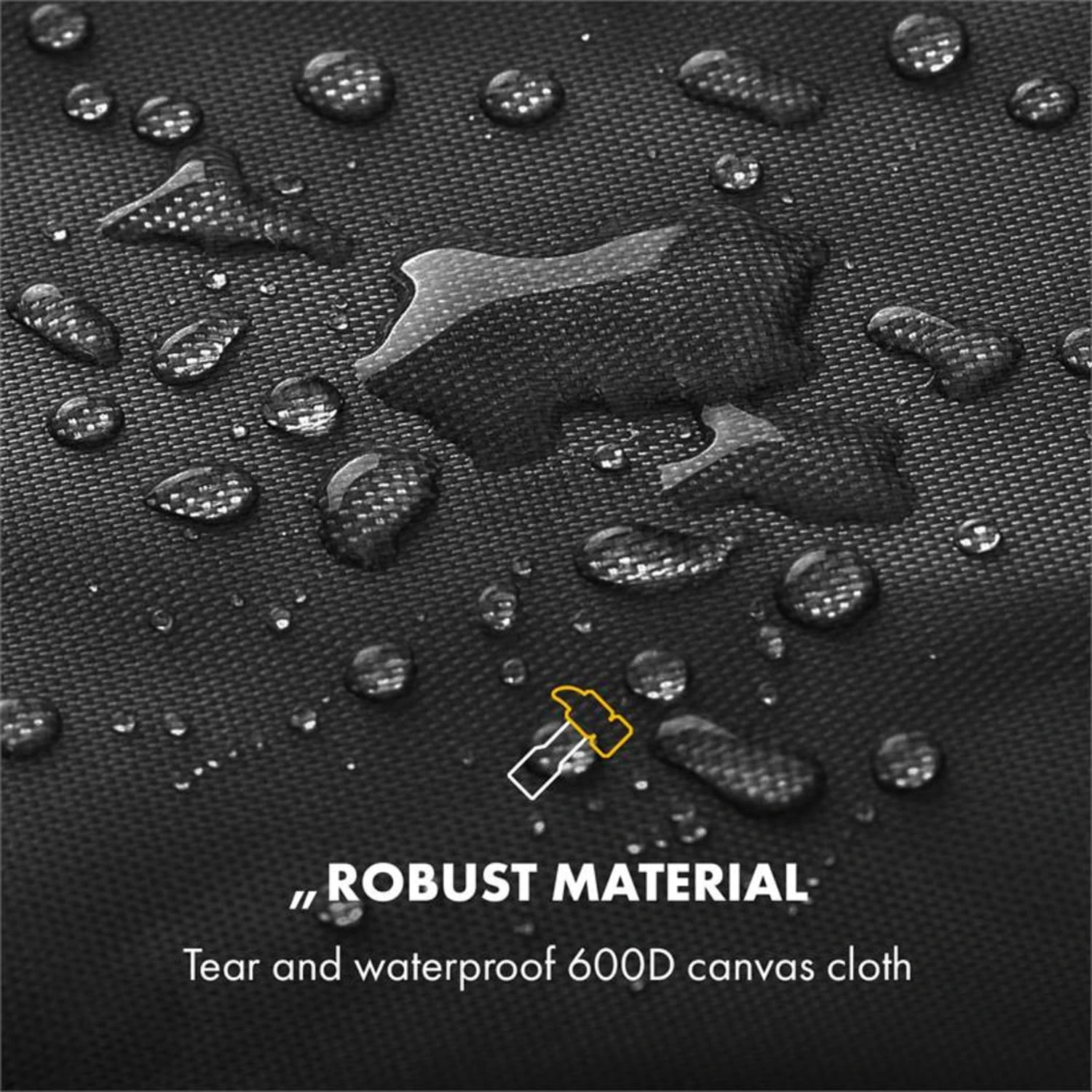 Tomahawk Wetterschutzhaube 600D Canvas 30/70% PE/PVC Schwarz 5 Tomahawk Wetterschutzhaube 600D Canvas 30/70% PE/PVC Schwarz - Image 3