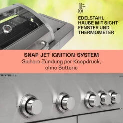 Valkyrie Gasgrill 4x3,5 KW + 3,15 KW Brenner 74x44 Cm Grill Edelstahl 13 Valkyrie Gasgrill 4x3,5 KW + 3,15 KW Brenner 74x44 Cm Grill Edelstahl -Haushaltsgeräte Förderung 10034715 de 0004 usp