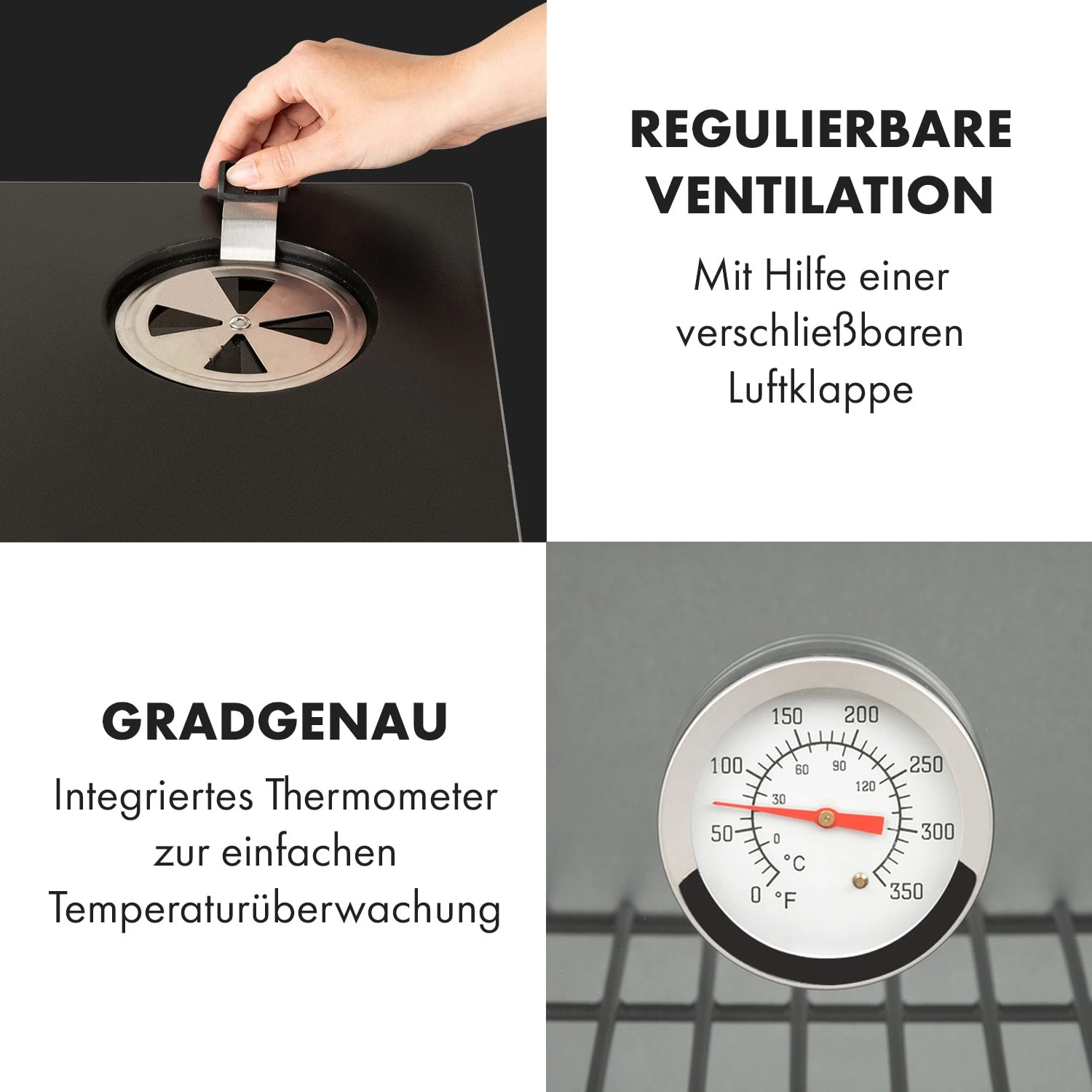 Pasadena Gas-Räuchergrill 2,5 KW Heizleistung 180 °C / 350 °F Max. 8 Pasadena Gas-Räuchergrill 2,5 KW Heizleistung 180 °C / 350 °F Max. - Image 6