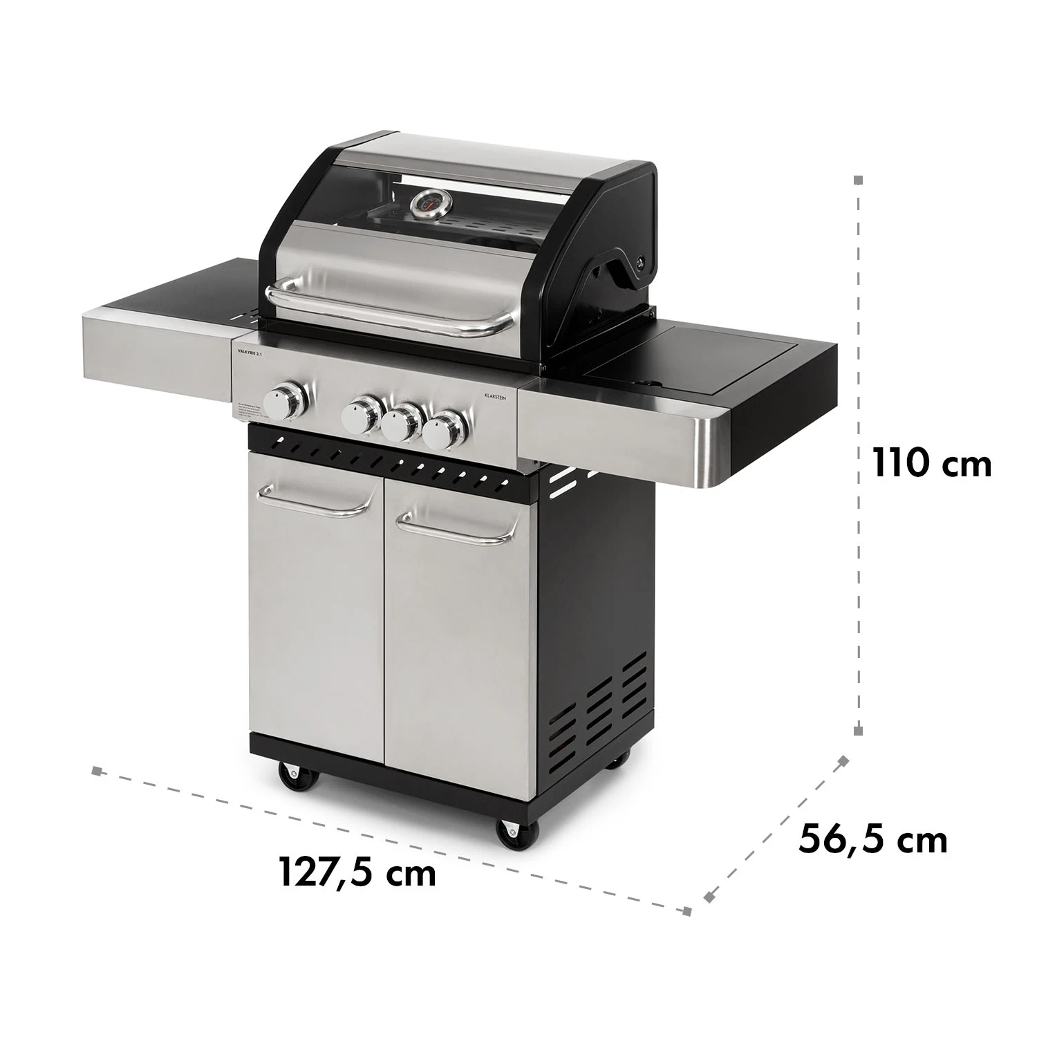 Valkyrie Gasgrill 3x3,2 + 2,9 KW Sichtfenster 54x42 Cm Grill Edelstahl 12 Valkyrie Gasgrill 3x3,2 + 2,9 KW Sichtfenster 54x42 Cm Grill Edelstahl - Image 10