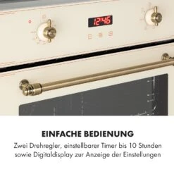 Elizabeth Einbaubackofen Retro 2200W 70L 50 - 250 °C Timer Display -Haushaltsgeräte Förderung 10034881 de 0005 logo