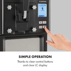 Sweet Sundae Eiscrememaschine Kompressor 1,5l Edelstahl Schwarz -Haushaltsgeräte Förderung 10034911 uk 0007 logo Klarstein Sahnehaeubchen Eiscrememaschine schwarz