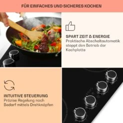 Kochheld 4-Zonen-Induktionskochfeld 6000W Dreh-Regler Glas Schwarz -Haushaltsgeräte Förderung 10034947 de 0004 usp