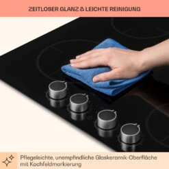 Kochheld 4-Zonen-Induktionskochfeld 6000W Dreh-Regler Glas Schwarz -Haushaltsgeräte Förderung 10034947 de 0008 usp