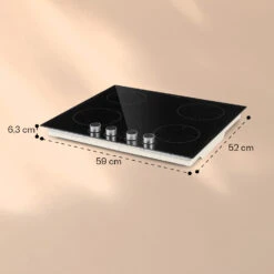 Kochheld 4-Zonen-Induktionskochfeld 6000W Dreh-Regler Glas Schwarz -Haushaltsgeräte Förderung 10034947 yy 0011 dimensions